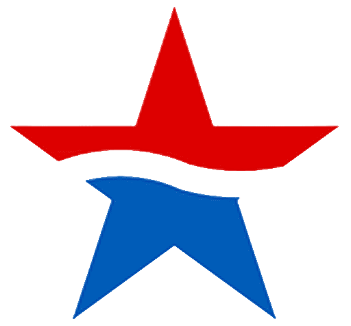 Red and blue star design